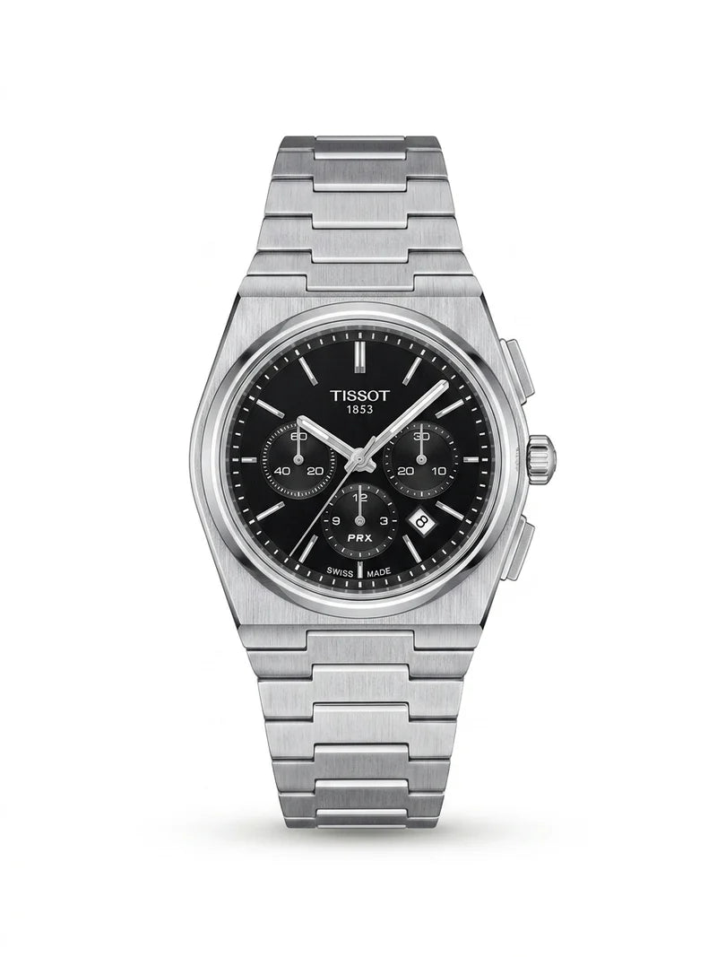 Tissot PRX Powermatic Chronograph 80 — Silver Black