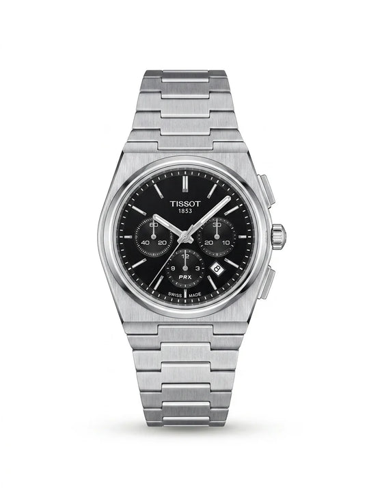 Tissot PRX Powermatic Chronograph 80 — Silver Black